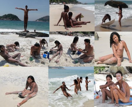 Naturism in Brazil. On the beach.