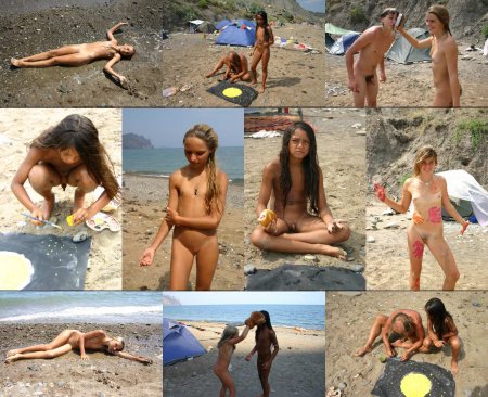 The Beach Cooled Down (family nudism, young naturism, naked boys, naked girls)