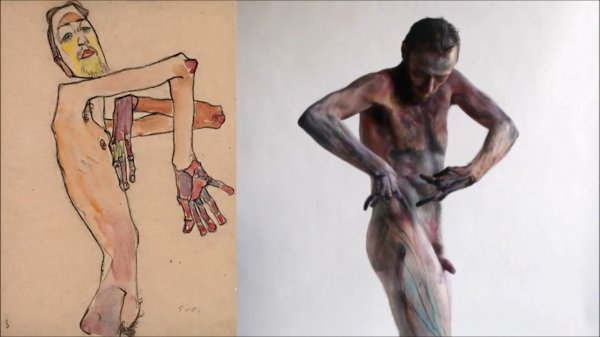 Unser Körper gehört uns -Our body belongs to us  Homage to Egon Schiele 1890-1918