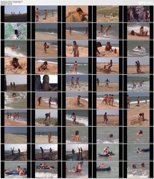 Footprints On The Naked Shore (family nudism, family naturism, young naturism, naked girls, naked boys)