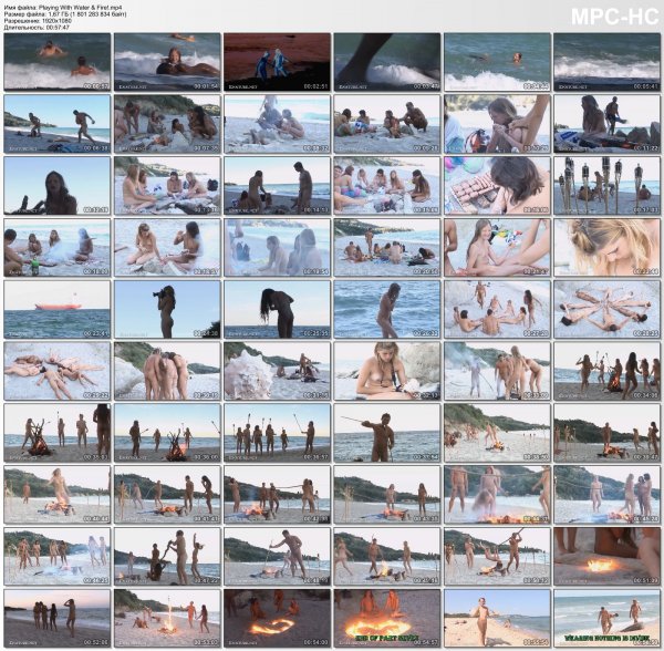 Playing With Water & Fire! HD (family nudism, family naturism, young naturism, naked girls, naked boys)
