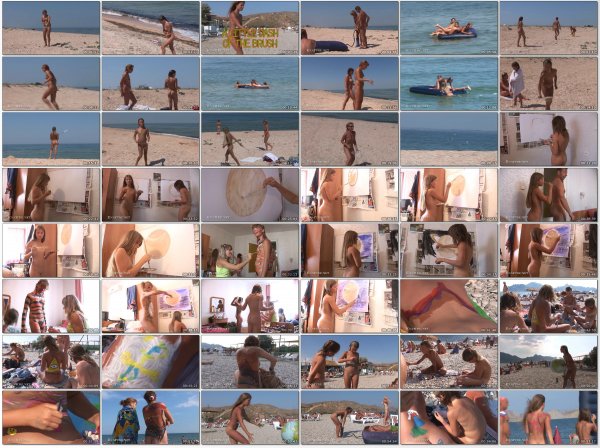 A little Dash of the brush  HD (family naturism, naked boys, naked girls)