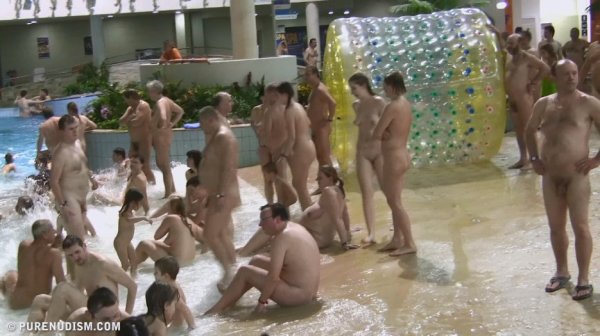 Walking on Water (family nudism, family naturism, young naturism, naked boys, naked girls)