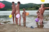 DAY PARTY AT THE BAY 1 (family nudism, family naturism, young naturism, naked boys, naked girls)