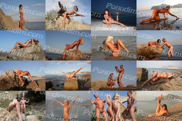 Nudists and naturists of Koktebel and Fox Bay (kaleidoscope)