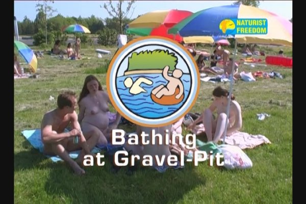 Bathing At Gravel Pit (family nudism, family naturism, young naturism, naked girls, naked boys)