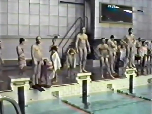 New year in pool "Work" (1996) (family nudism, family naturism, young naturism, naked girls, naked boys)