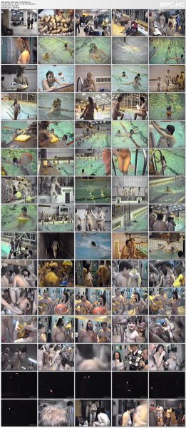New year in pool "Work" (1996) (family nudism, family naturism, young naturism, naked girls, naked boys)