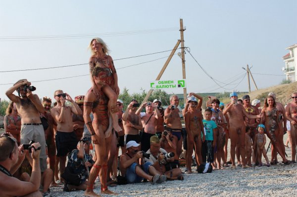 Koktebel. Day of Neptune 5 (family nudism, family naturism, young naturism, naked  girls, naked boys)