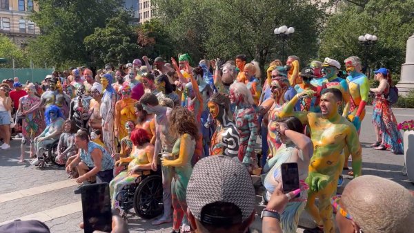 NYC Final Naked Bodypainting Day in Union Square July, 23rd 2023 HD