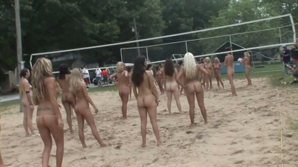 Nude volleyball